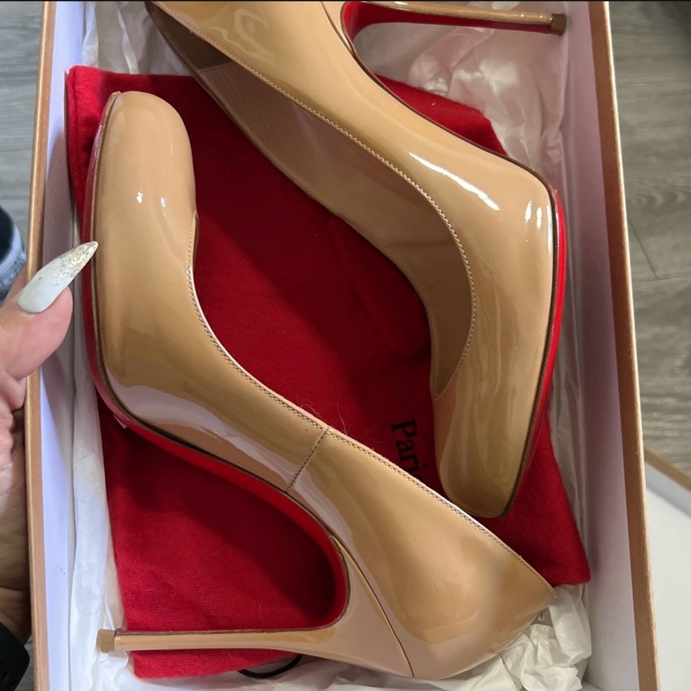 Christian Louboutin Tan Stiletto Heels